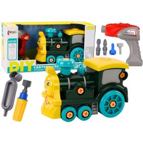 Rajzfilm forgó mozdony barkácsolás zöld