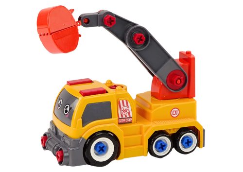 Rajzfilm teherautó daruval szétszerelni barkács narancs