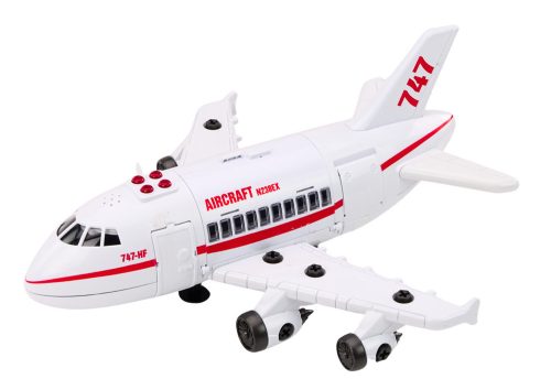 Nagy utasszállító repülőgép fordulóeszközeinek fényei hangok