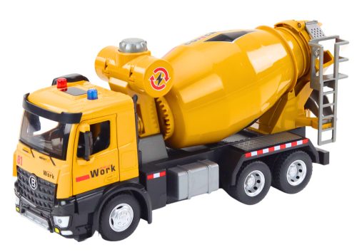 Yellow Concrete Mixer Truck, Friction Drive, Light and Sound