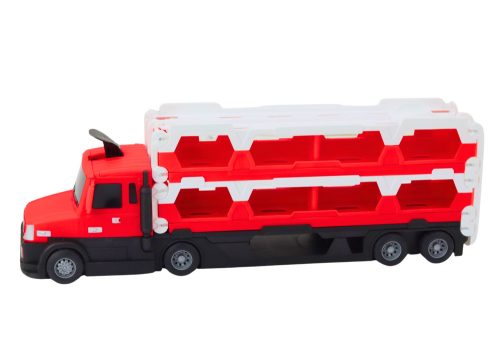 Lora Tow Truck Versenypálya 2 az 1-ben Fények Hangok Jelek Autók Piros