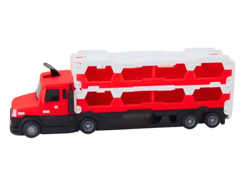 Lora Tow Truck Versenypálya 2 az 1-ben Fények Hangok Jelek Autók Piros