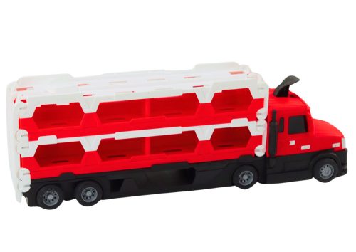 Lora Tow Truck Versenypálya 2 az 1-ben Fények Hangok Jelek Autók Piros