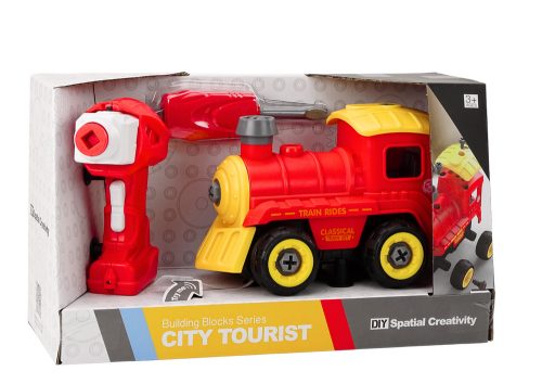 Távirányítós RC forgómozdony, piros