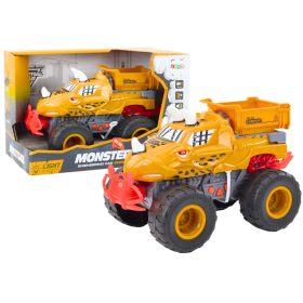   Terepjáró autó, dinoszaurusz súrlódású dömper, narancssárga