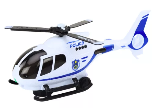 Rendőrségi helikopter vezetői fények hangjai
