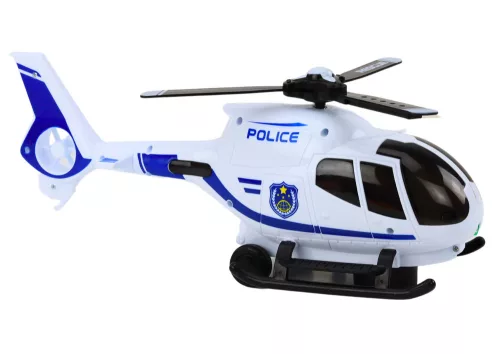 Rendőrségi helikopter vezetői fények hangjai