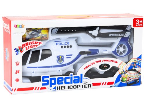 Rendőrségi helikopter vezetői fények hangjai