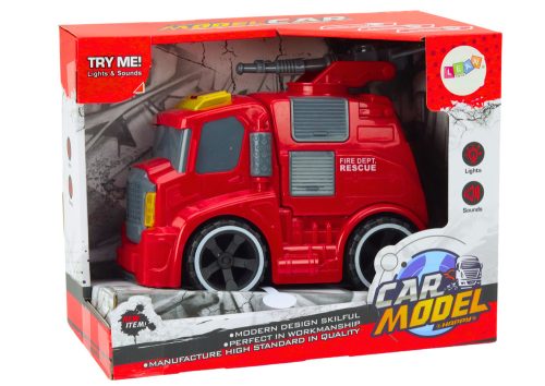 Tűzoltóság Fire Truck Cannon Sounds Lights Drive Red