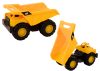 Építőipari gépkészlet kotrógép billenő teherautó mozgatható sárga