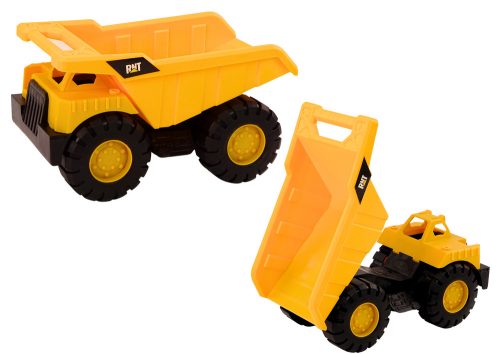 Építőipari gépkészlet kotrógép billenő teherautó mozgatható sárga