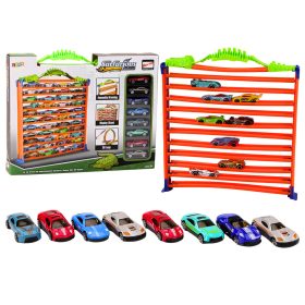   Autóspálya Parkoló 2 az 1-ben Garázs Rugók 360°-os Hurok* Készlet