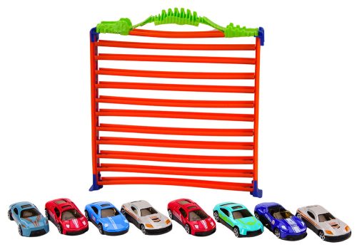 Autóspálya Parkoló 2 az 1-ben Garázs Rugók 360°-os Hurok* Készlet