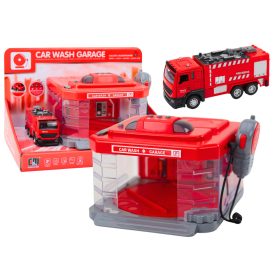 Tűzoltóság mosása Walkie-talkie fények hangok víz