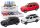 Személygépkocsi 1:36 Hajtás Fém Fekete Fehér Piros