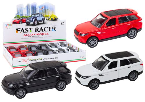 Személygépkocsi 1:36 Hajtás Fém Fekete Fehér Piros