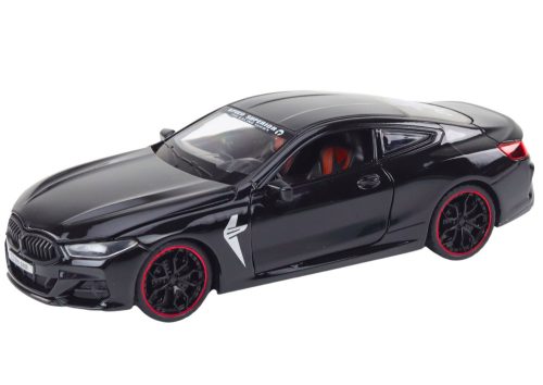 Sportkocsi fém súrlódó meghajtó nyitható elemek 1:24 fekete