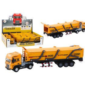   Teherautó pótkocsival TIR szállítójármű 1:24 Hangok Sárga fények