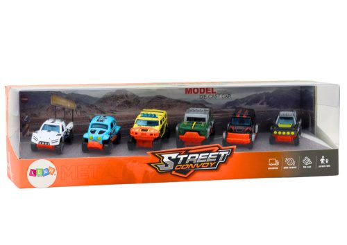 Fém terepjáró készlet 1:64 6 db