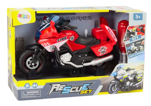 Motorkerékpár kanyarodási mentési barkácslámpák pirosan szólnak