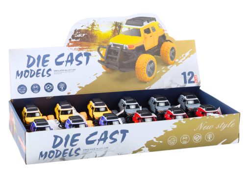 Terepjáró autó 1:32 Fém Gumi Kerekek Fények Hangok Hajtás