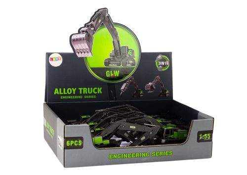 Lánctalpas Kotrógép Fúrótorony Kanál 1:55 Fekete-Zöld