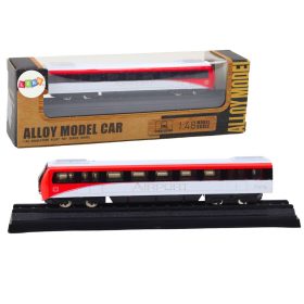 Gyűjthető vonatmodell piros-fehér 1:48 Fém