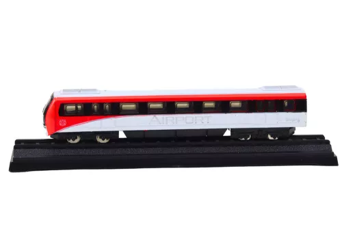 Gyűjthető vonatmodell piros-fehér 1:48 Fém