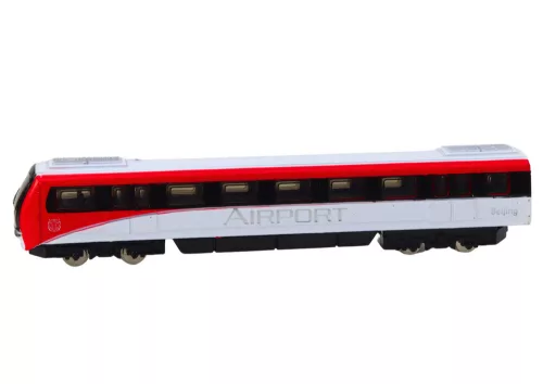 Gyűjthető vonatmodell piros-fehér 1:48 Fém