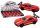 Sportautó 1:32 akciófigura piros spoiler fémből