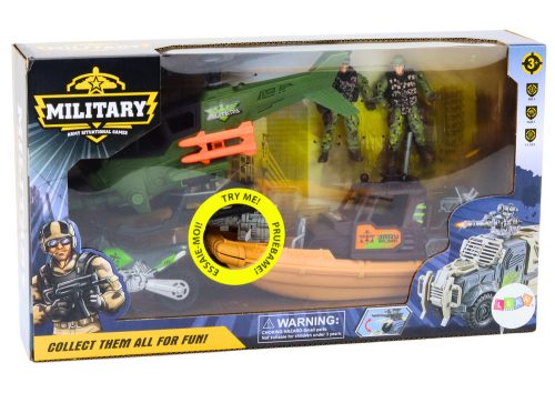 Katonai készlet Katonai harci csónak katonák tartozékai Hangok