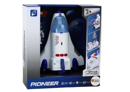 Űrhajó Meghajtó Fények Hangok Kozmonauta Fehér