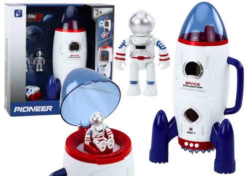 Űrrakéta nyitott űrhajósok űrjármű fények hangok