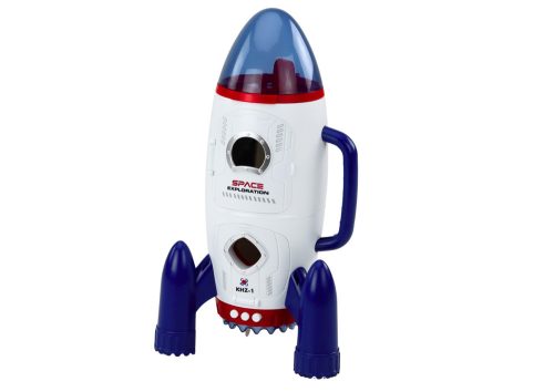 Űrrakéta nyitott űrhajósok űrjármű fények hangok