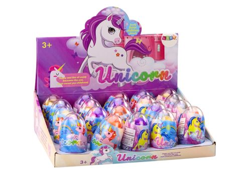 Unikornis figura tojásban Színes fésű Varázstojás keverék