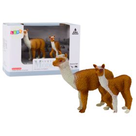   Figura Felnőtt Láma 8 cm Fiatal Lámával 6 cm A világ állatai