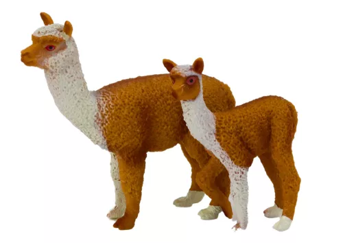 Figura Felnőtt Láma 8 cm Fiatal Lámával 6 cm A világ állatai