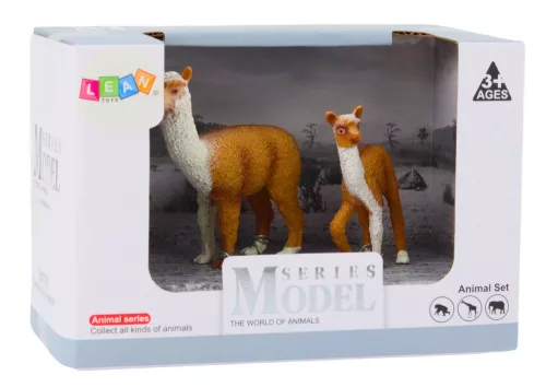 Figura Felnőtt Láma 8 cm Fiatal Lámával 6 cm A világ állatai