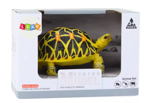 Gyűjthető figura teknős hüllő sárga fekete A