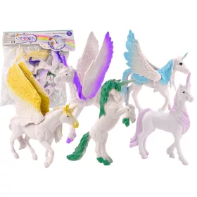 Unikornis Pegazus figura készlet White Magic 6 db.