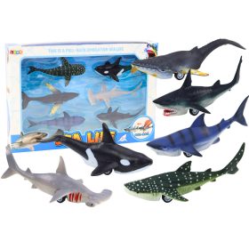   Figurák Járművek Tengeri Állatok Friction Drive Shark Killer Whale 6 db