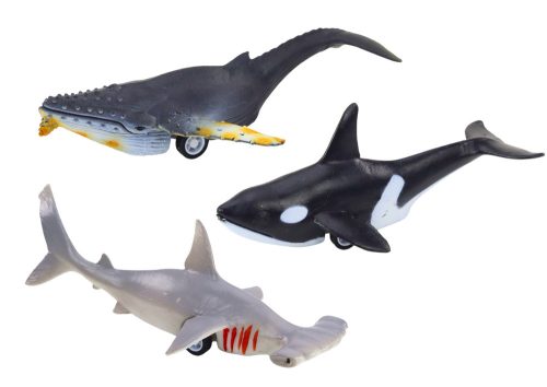 Figurák Járművek Tengeri Állatok Friction Drive Shark Killer Whale 6 db