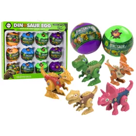 Dinoszaurusz tojásforgató 12 darabos színes készlet