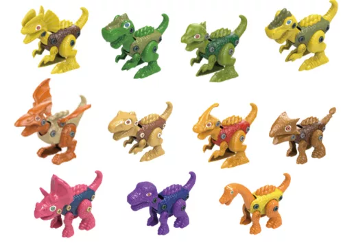 Dinoszaurusz tojásforgató 12 darabos színes készlet