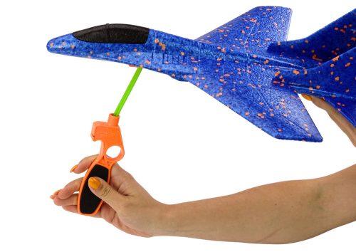 Styrofoam vadászrepülő, kék csúzlivetővel