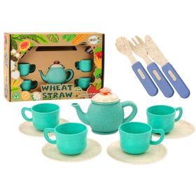   Asztali készlet, csészék, tányérok, evőeszközök, teáskanna, 22 db