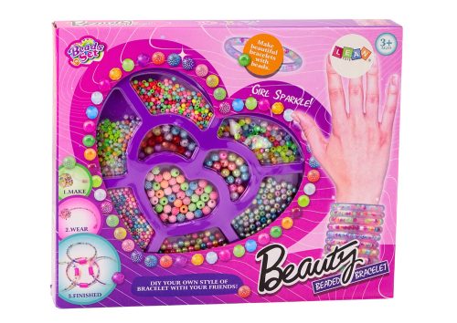 Gyöngyök ékszer karkötő DIY színes kreatív készlet