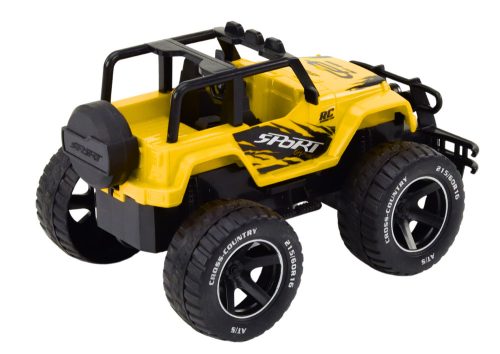 Játékautó távirányítós terepjáró RC 1:18 sárga