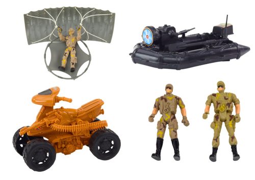 Katonai készlet Katonai harckocsi helikopter ejtőernyős hangok