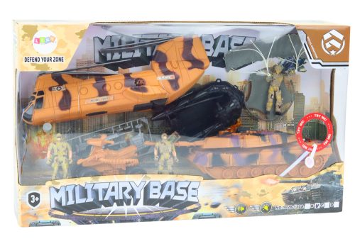 Katonai készlet Katonai harckocsi helikopter ejtőernyős hangok